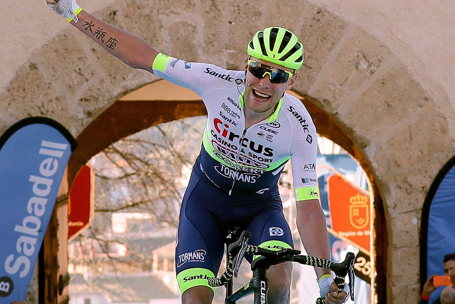 Xandro Meurisse won vorige week vrijdag de eerste rit van de Ronde van Murcia met aankomst heuvelop in Caravada de la Cruz. (foto Getty Images)