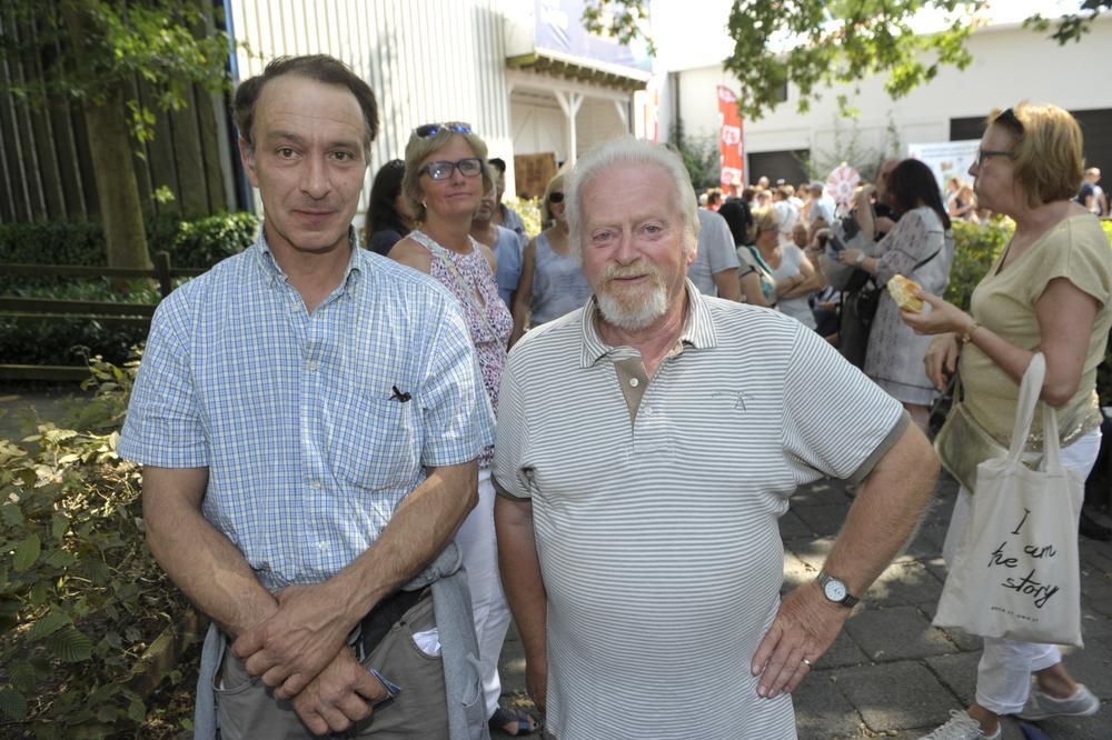 Antoon Gheysens (links) uit Hooglede en Paul Vandenbussche uit Roeselare. Waarom we hier zijn ? 