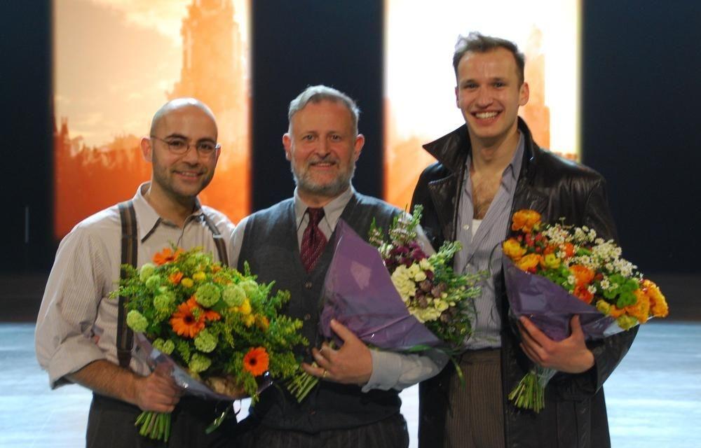 Bert, samen met Jo Hens (links) en Michiel De Meyer.