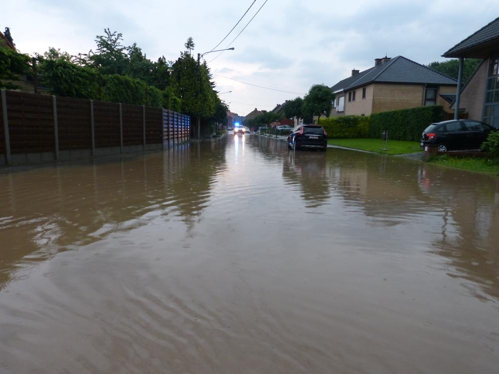Overstromingen in Rollegem.