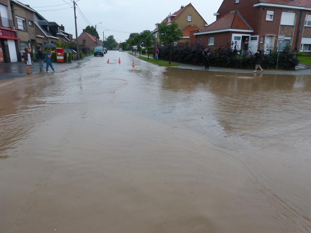 Overstromingen in Rollegem.