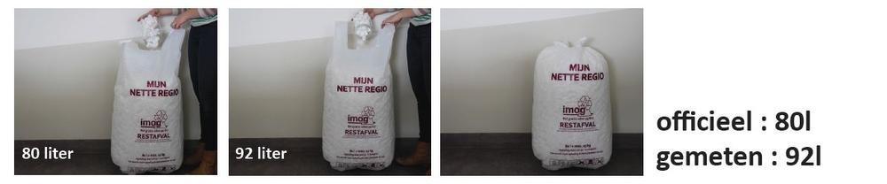 Imog-vuilniszakken: te klein maar eigenlijk te groot