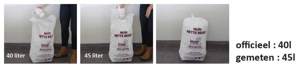 Imog-vuilniszakken: te klein maar eigenlijk te groot