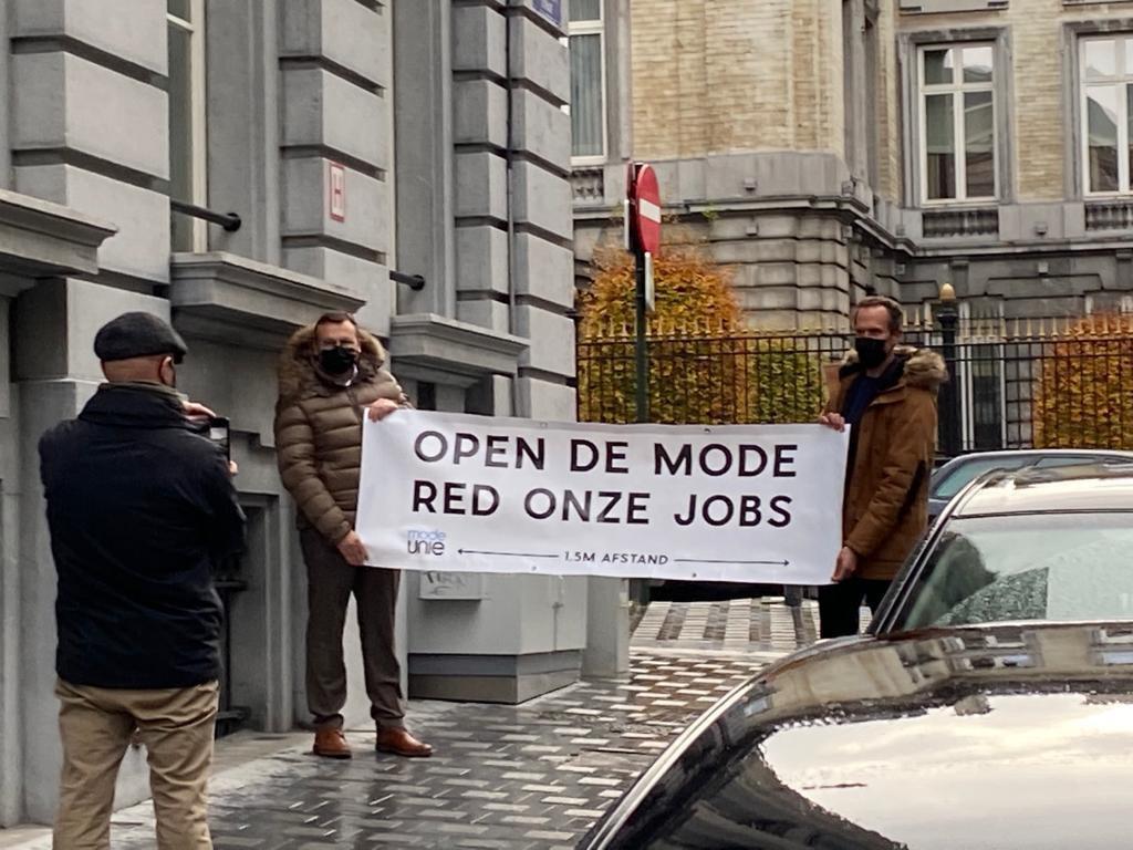 West-Vlaamse mode-ondernemers voeren actie in Brussel: 