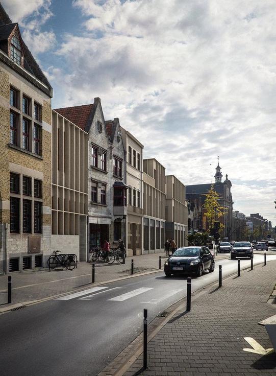 Stad Roeselare renoveert waardevolle gevels in de Zuidstraat. De andere panden worden mee vorm gegeven in het nieuwe ontwerp. Ook de panden van bakkerij Mahieu en frituur 't Zuid worden geïntegreerd.