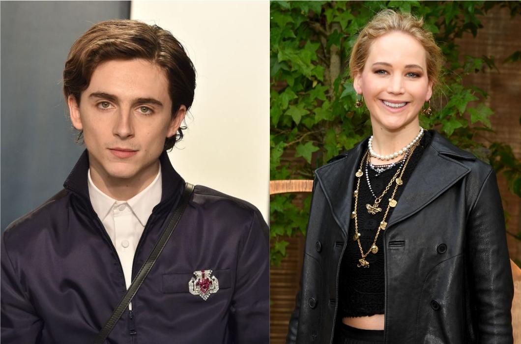 Jennifer Lawrence Timothee Chalamet Leonardo Dicaprio Ce baiser de cinéma entre Timothée Chalamet et Jennifer Lawrence ne