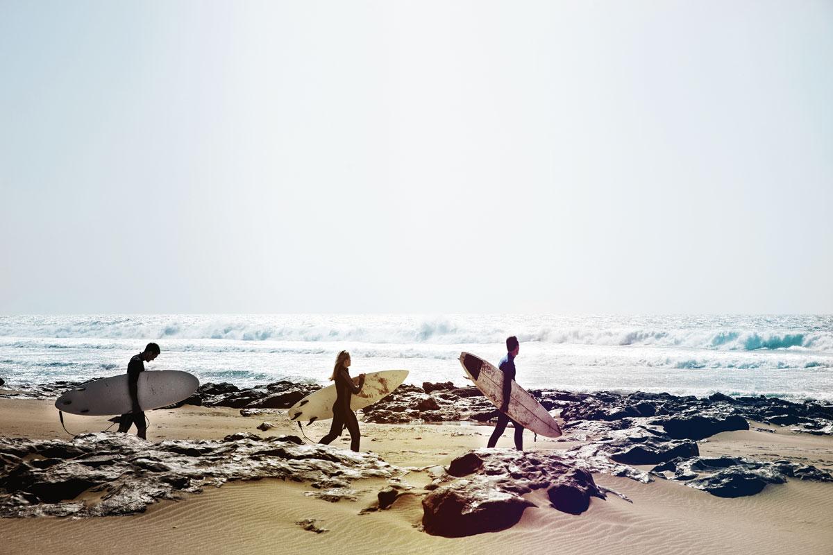 Het strand van La Generosa, een van de vele surfhotspots