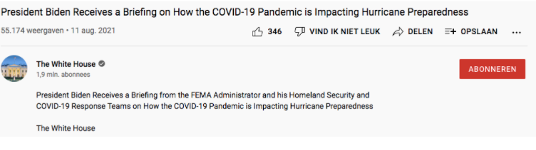 Factcheck: nee, Joe Biden heeft niet gezegd dat vaccins helpen tegen de directe gevolgen van orkanen