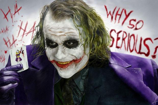 Heath Ledger als The Joker.