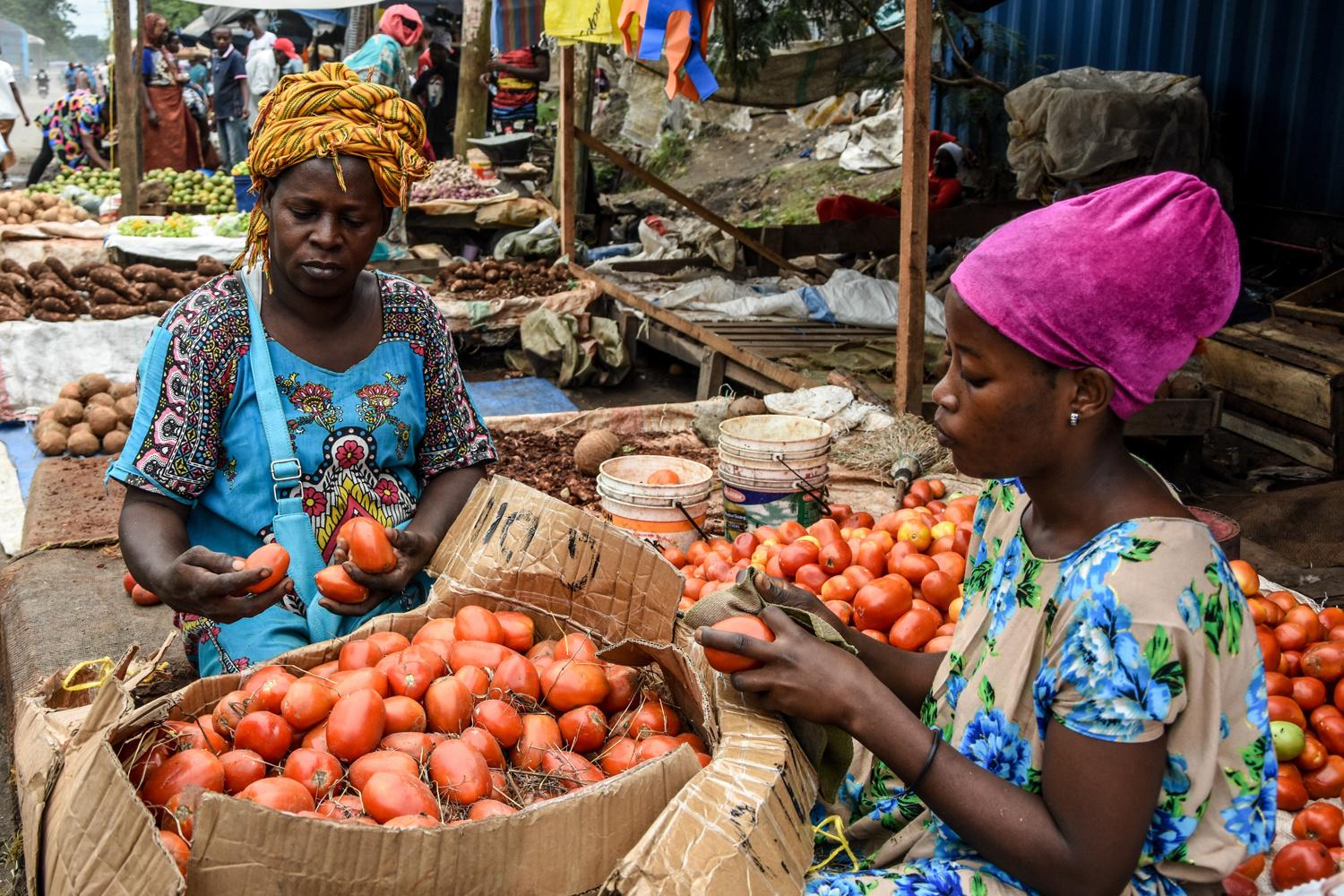 Un marché en Tanzanie.
