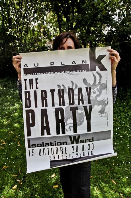 L'affiche du concert de The Birthday Party au Plan K, 1979.