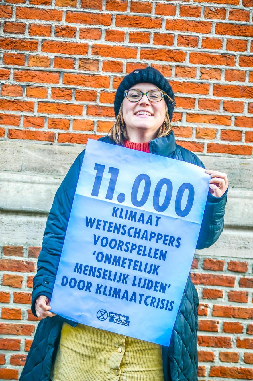 Activiste An Deleu: 'Klimaatverandering ligt niet buiten onze controle, dat is enkel een excuus om geen actie te ondernemen.'