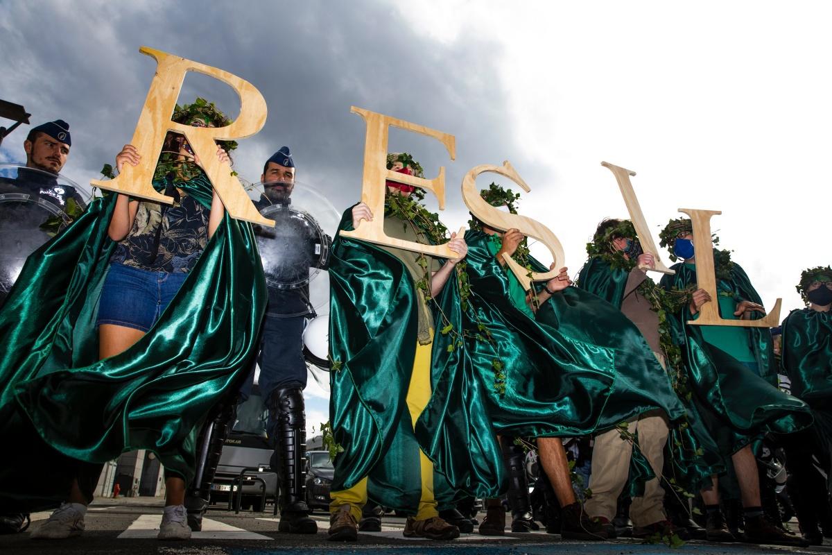 An Deleu werd opgepakt tijdens een actie van Extinction Rebellion in Brussel: 'Niets doen is al lang geen optie meer.'