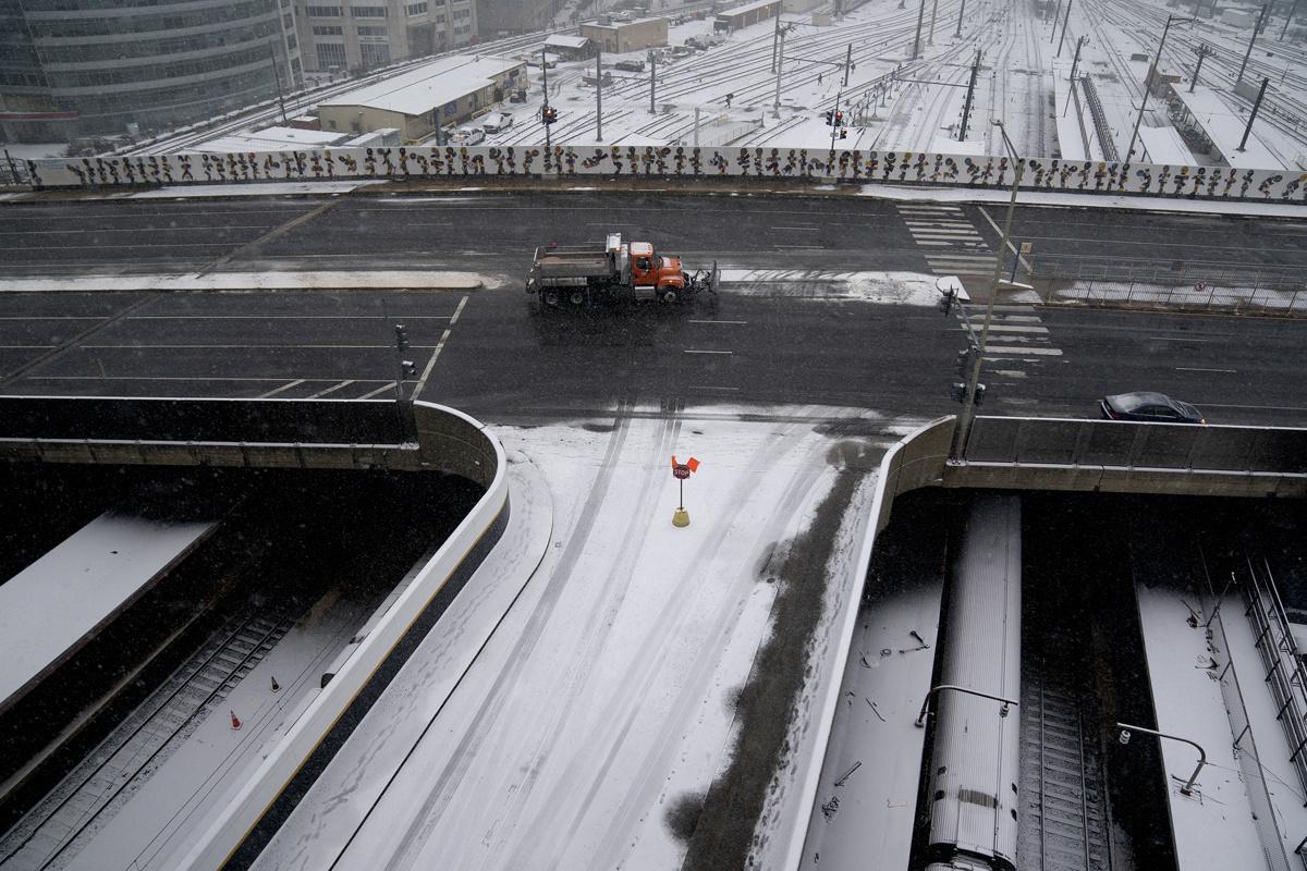 Een sneeuwtapijt bedekt Washington D.C. (16 januari 2022)