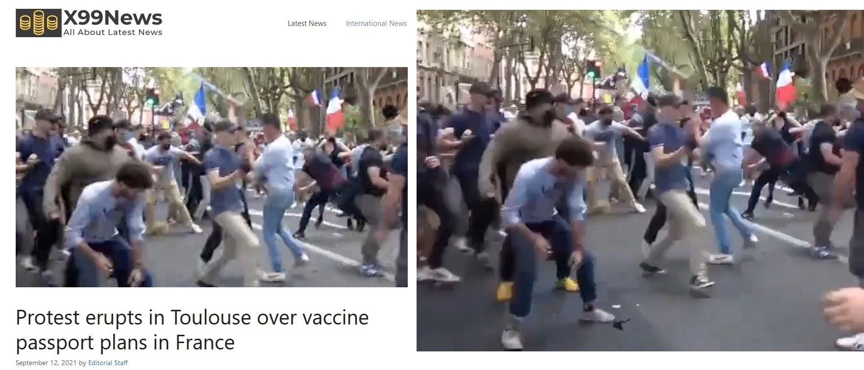 Factcheck: video toont vechtpartij op coronabetoging in Toulouse, niet in Parijs
