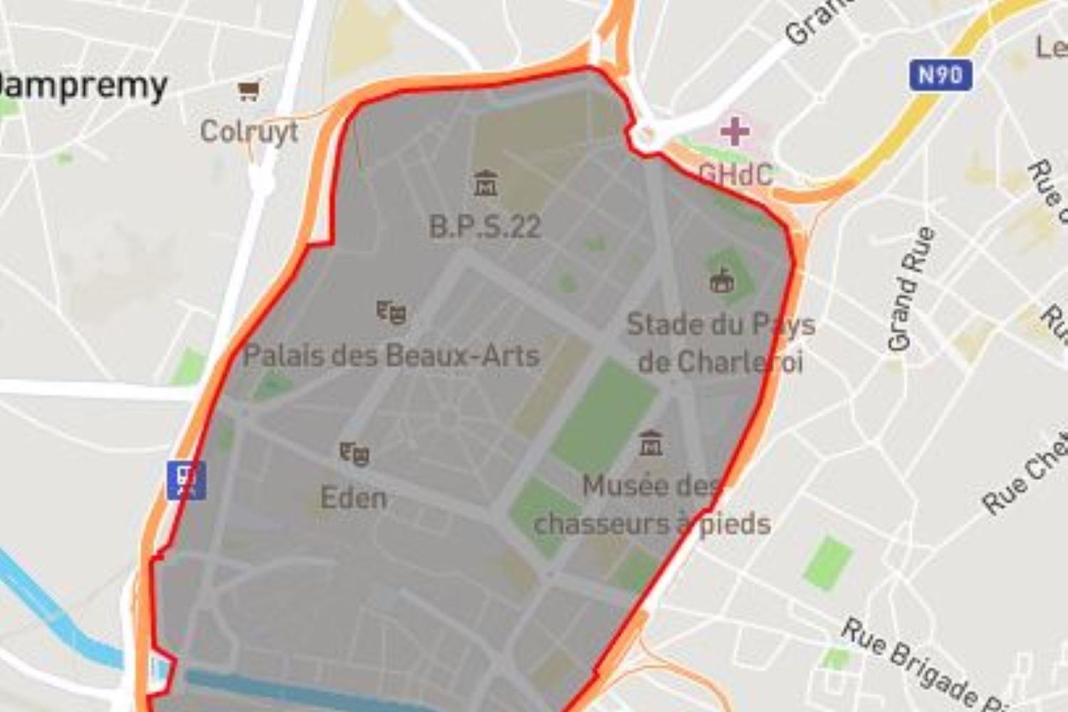 Geofencing bakent de eDrive-zones af.