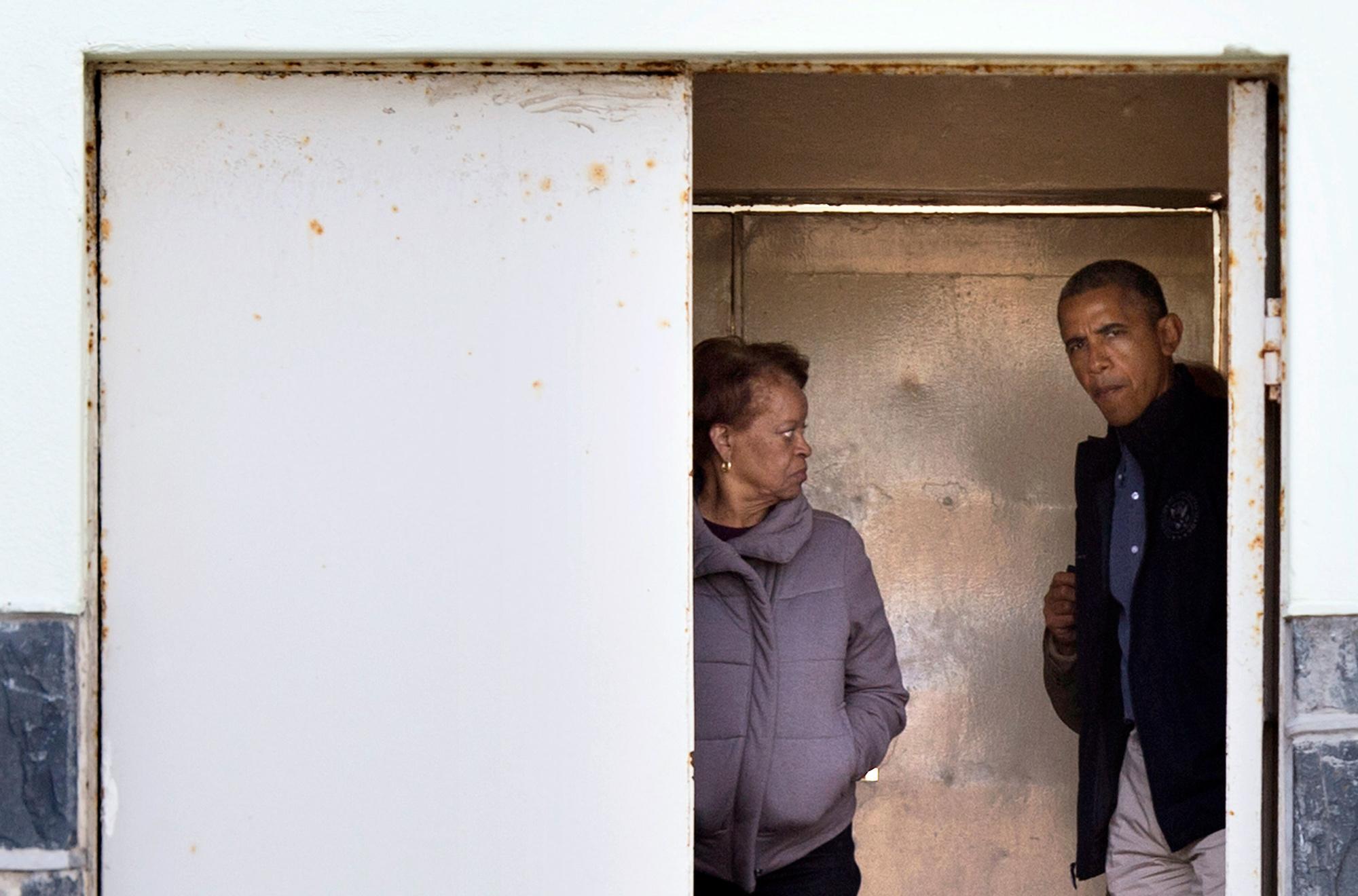 President Barack Obama in 2013 tijdens een bezoek aan Robbeneiland