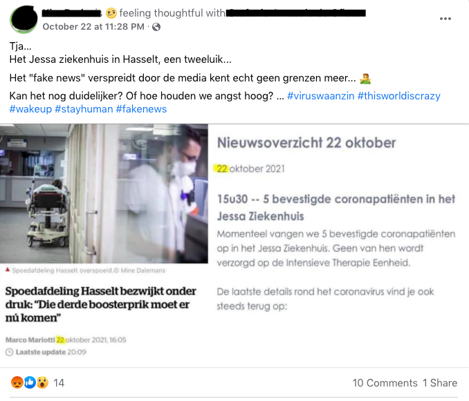 Factcheck: nee, Het Laatste Nieuws verspreidt geen 'fake news' over het Jessa Ziekenhuis