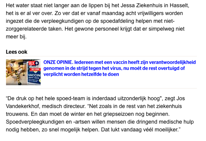 Factcheck: nee, Het Laatste Nieuws verspreidt geen 'fake news' over het Jessa Ziekenhuis