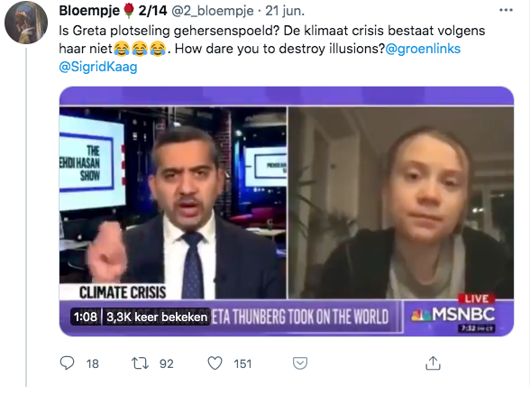 Factcheck: nee, Greta Thunberg ontkent de klimaatcrisis niet in deze clip
