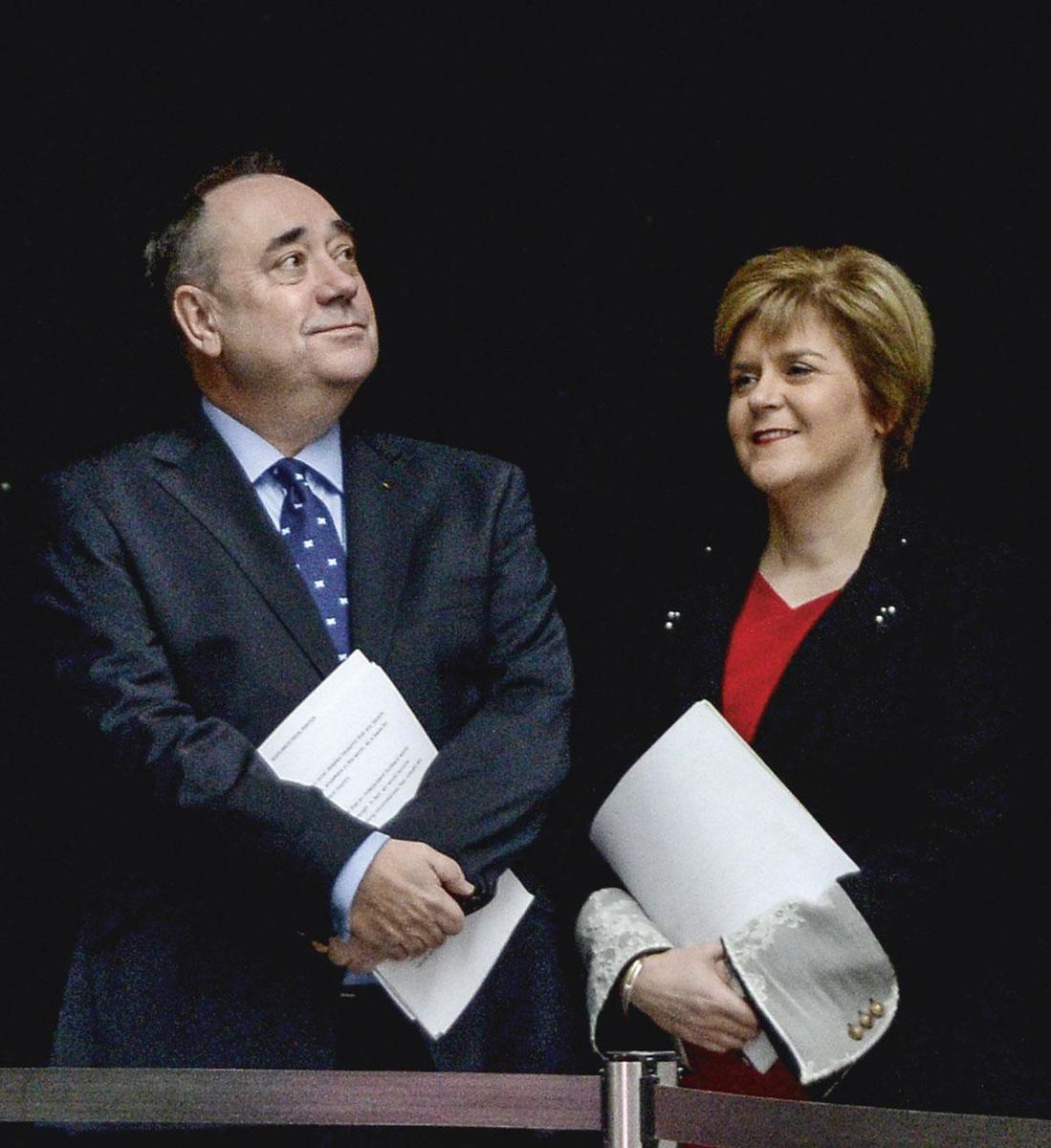 Voormalig SNP-leider Alex Salmond en Nicola Sturgeon