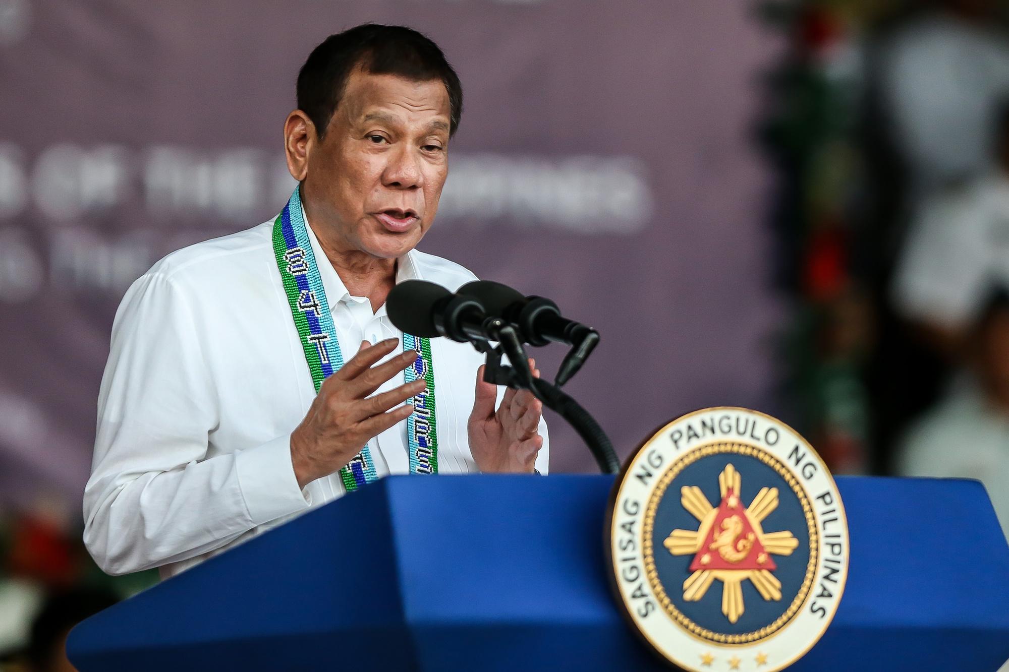 Filipijns president Rodrigo Duterte
