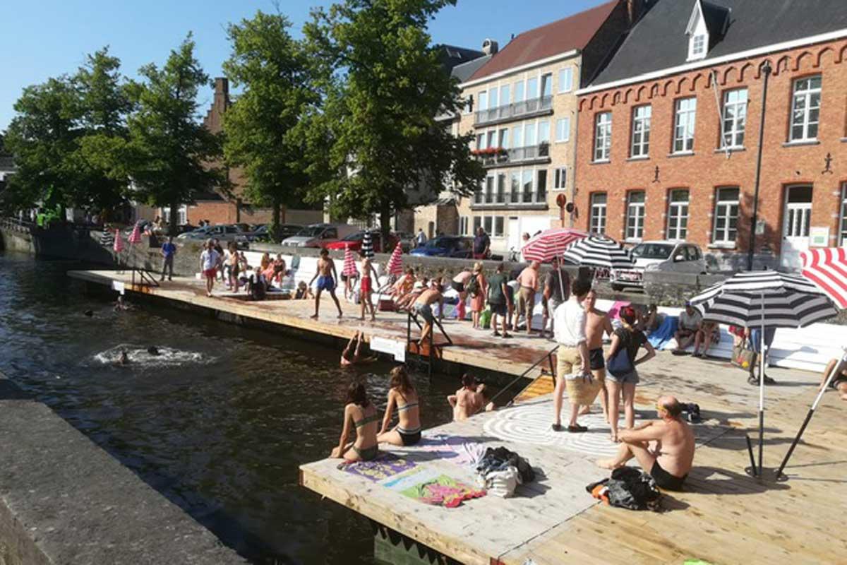 Coupurezwemmen in Brugge