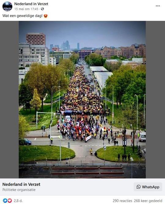 Factcheck: nee, niet 'ruim 10.000 mensen' liepen in optocht tegen coronamaatregelen