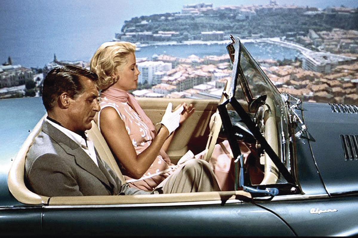 'To Catch a Thief': Grace Kelly en Cary Grant in de bocht met uitzicht op Monaco.