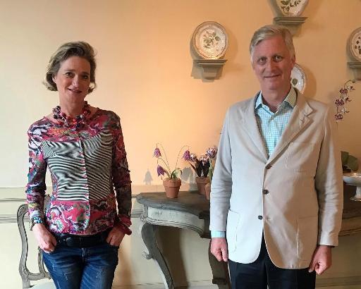 Prinses Delphine en koning Filip