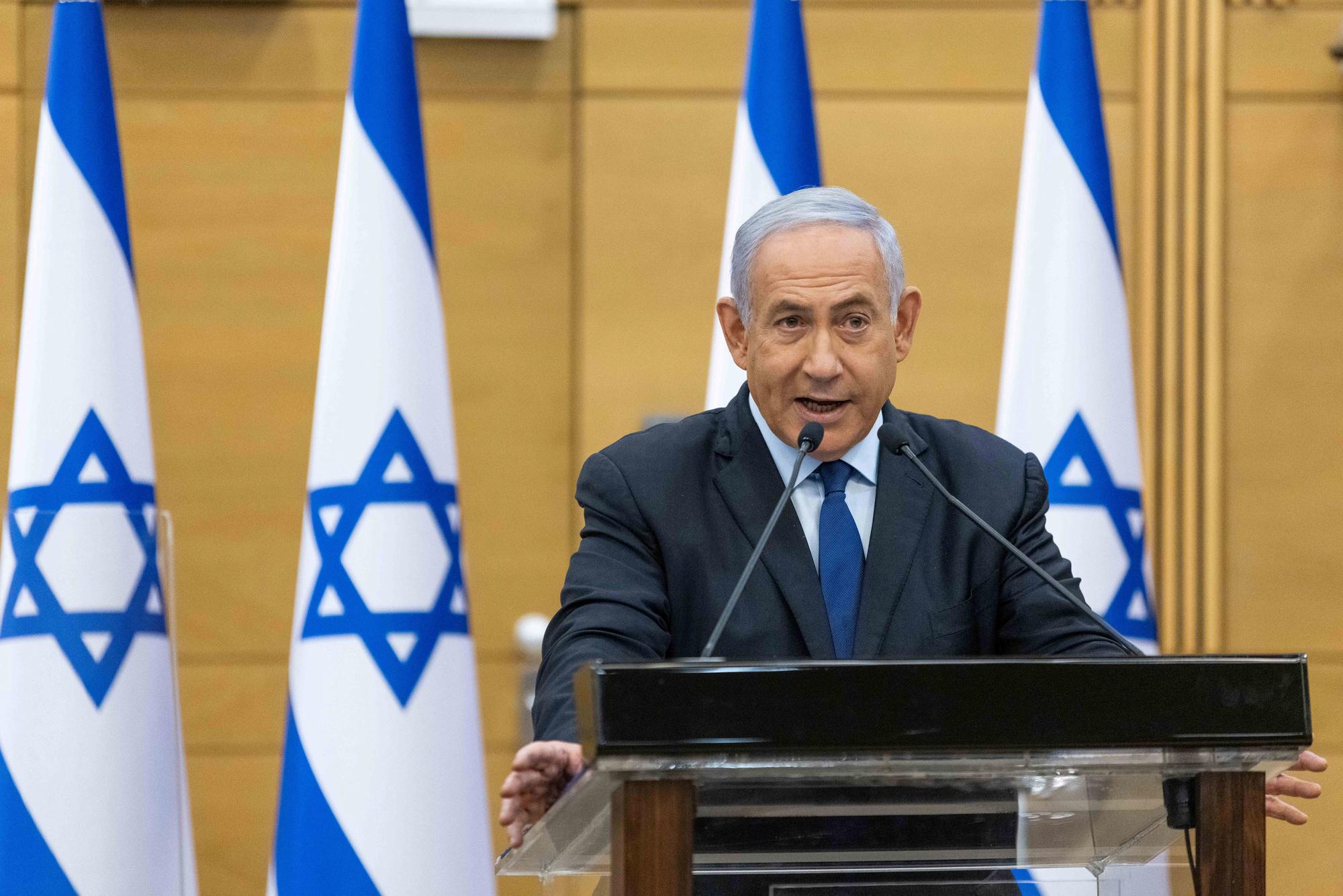 Netanyahu reageerde in de Knesset, het parlement.