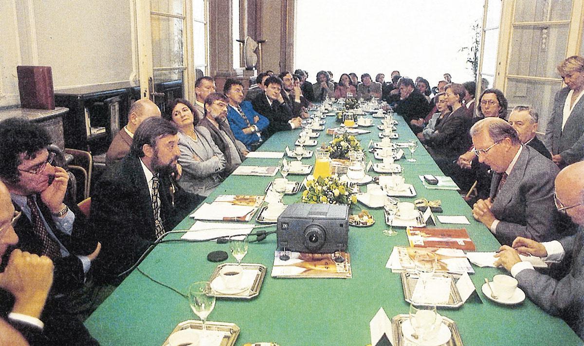 Koningsbezoek op 15 mei 1996 Met Sus Verleyen en Albert II.