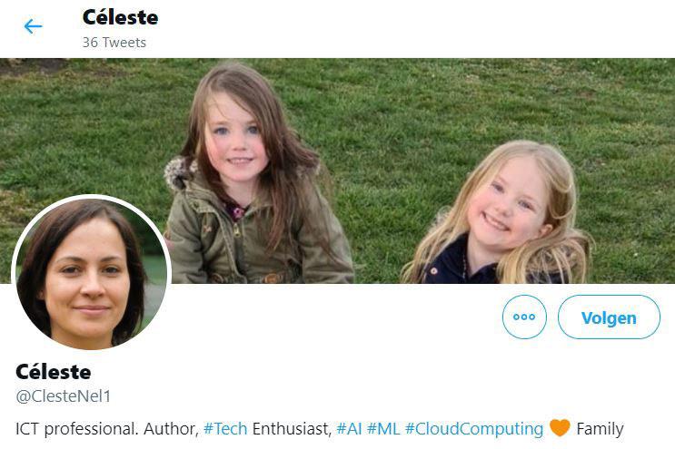 Het profiel van deze fake Belgische telecom-influencer pusht Huawei-communicatie en maakt daarbij gebruik van de kinderfoto's van een Britse twitteraar.