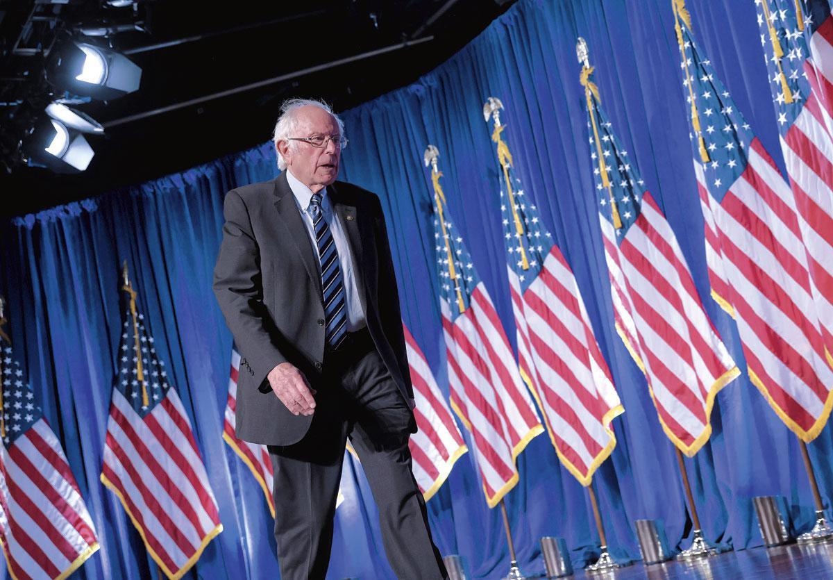 Een foto van Bernie Sanders in Knack Extra (ver)Bouwen? Allesbehalve een vergissing.