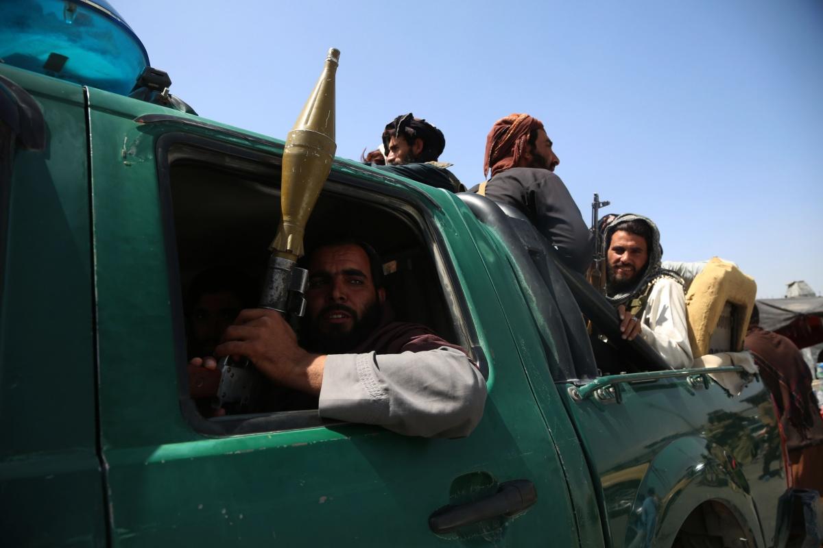 Talibanstrijders in de Afghaanse hoofdstad Kaboel, 16 augustus 2021