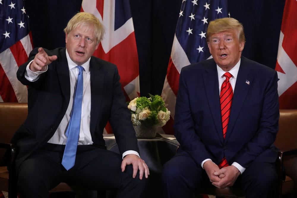 De Britse premier Boris Johnson en de Amerikaanse president Donald Trump