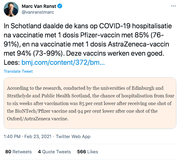 Factcheck: nee, het vaccin van AstraZeneca beschermt niet slechts voor 60%