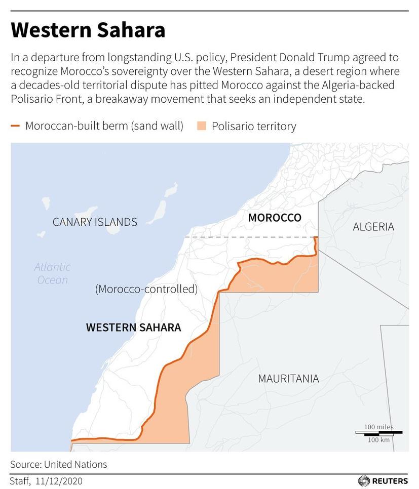 Kaart Westelijke Sahara