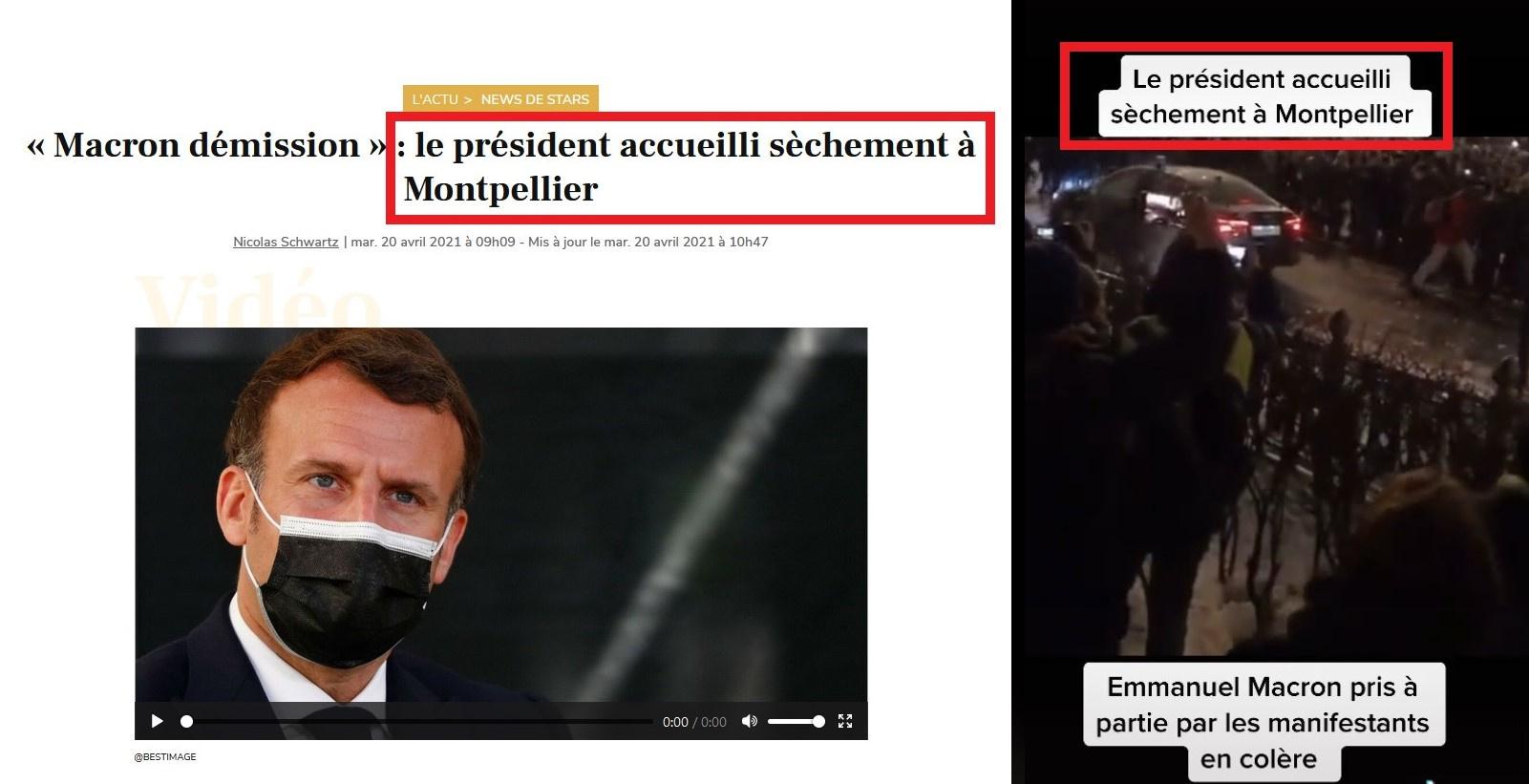 Factcheck: nee, Franse president Macron zit niet in auto die wordt aangevallen