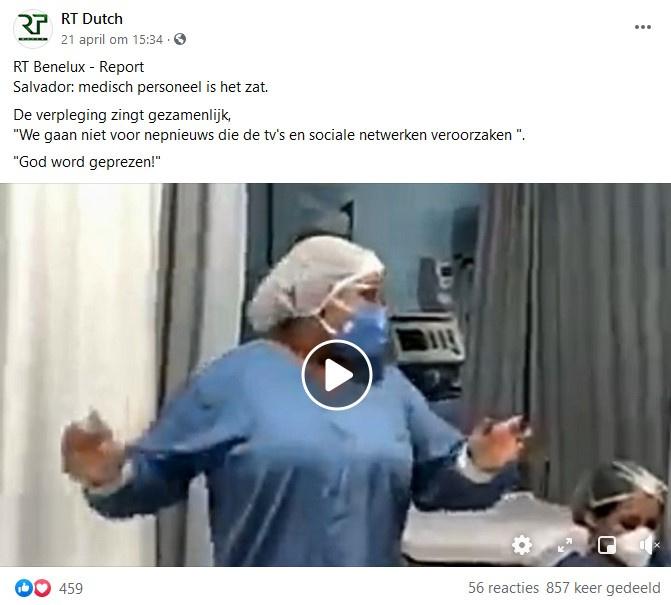 Factcheck: nee, deze video toont geen verpleegsters die zingen over 'nepnieuws'