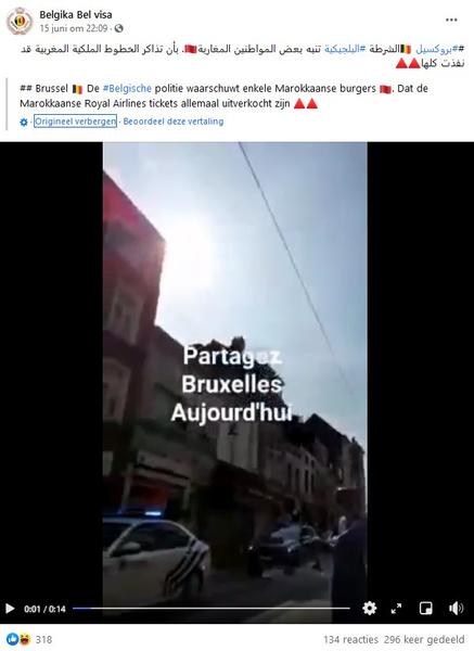 Factcheck: ja, Brusselse politie gebruikte luidsprekers om mensen te informeren over vliegtickets naar Marokko