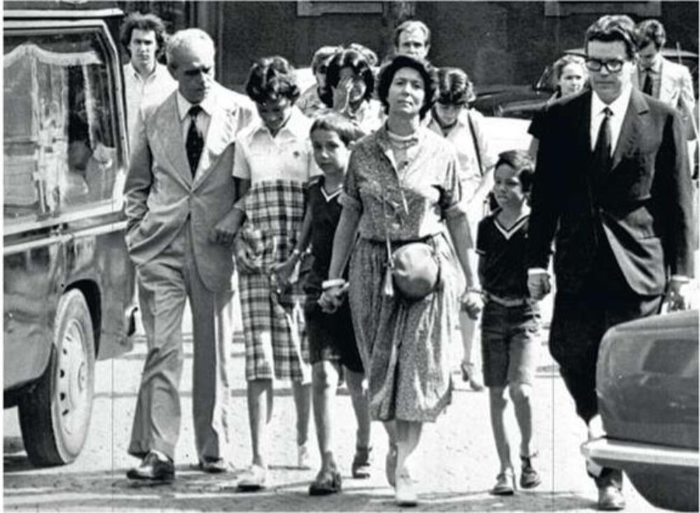 -14 juli 1979, begrafenis van de drie dagen eerder vermoorde Giorgio Ambrosoli, die als vereffenaar van het bankenimperium van Michele Sindona veel bewijzen van criminele manipulaties had gevonden.