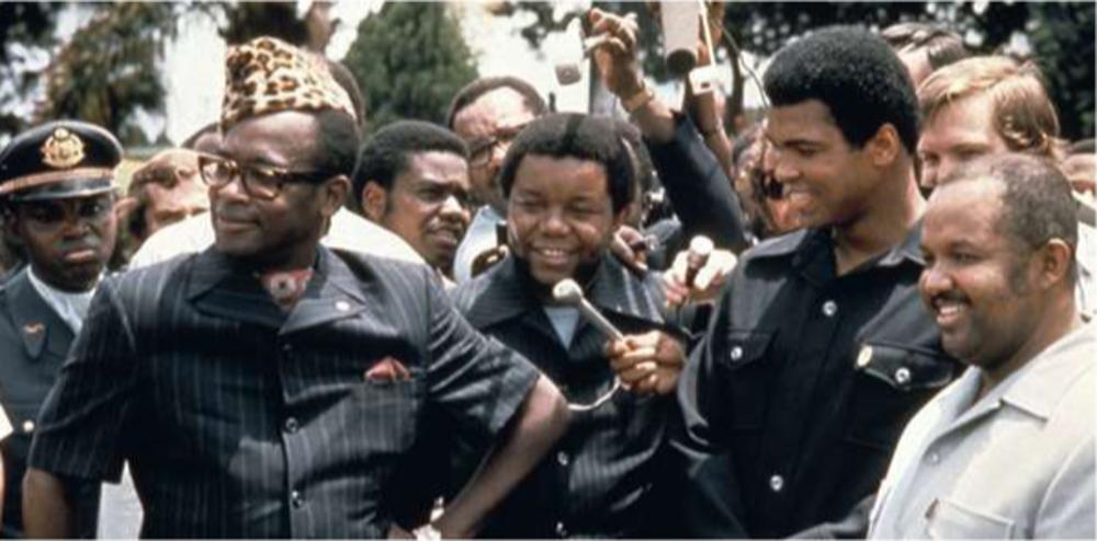 Mobutu en Ali. Mobutu probeerde om via de kamp zijn imago te versterken, maar was ook beducht voor Ali's populariteit.
