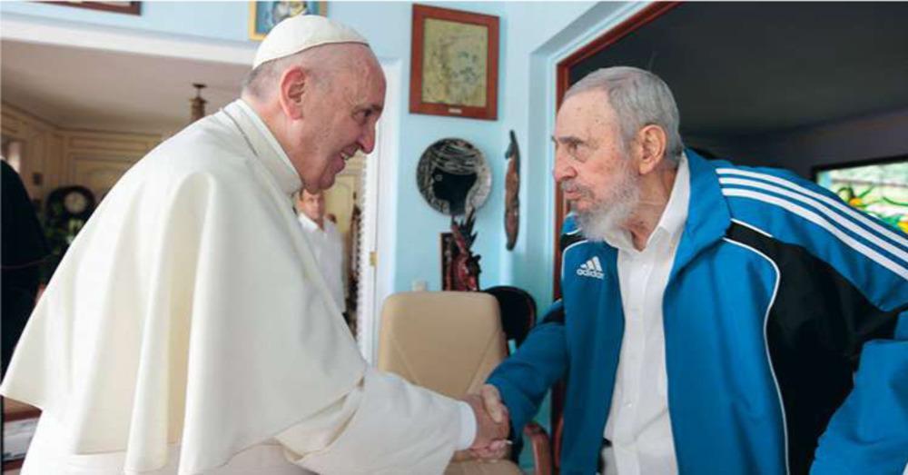 Havana (Cuba), 20 september 2015. Paus Franciscus ontmoet Fidel Castro.