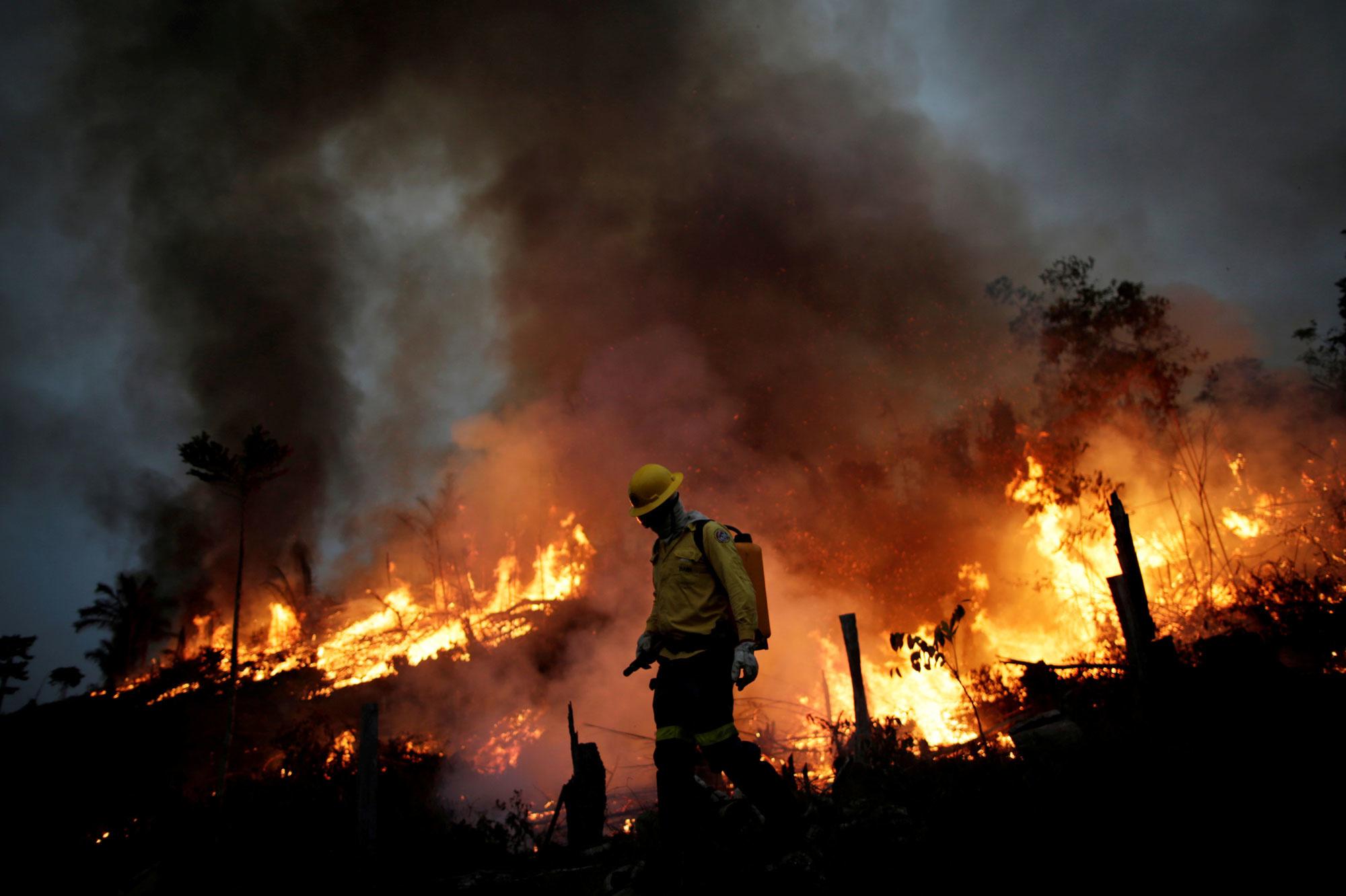 Bosbranden in het Amazonewoud, juli 2020.