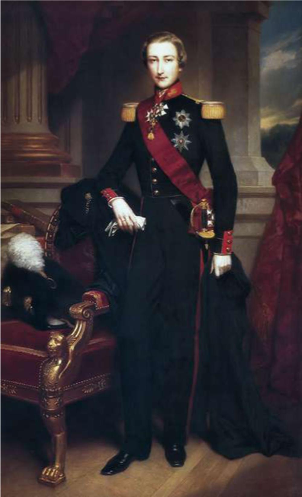 De achttienjarige Leopold II, geschilderd door Nicaise de Keyser.