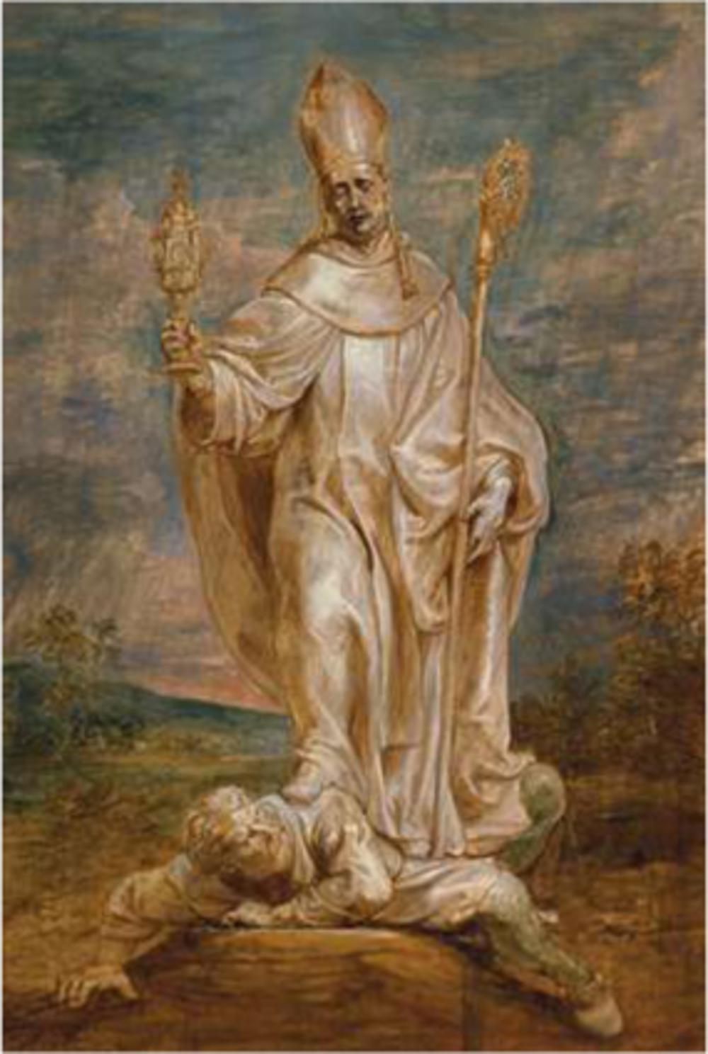 De heilige Norbertus overwint de ketter Tanchelm. Schilderij van Peter Paul Rubens. (Sotheby's)