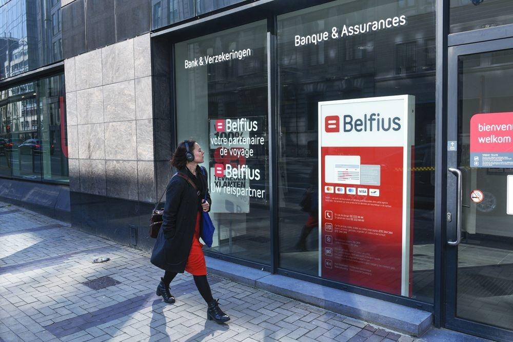 Een Belfius-filiaal te Brussel