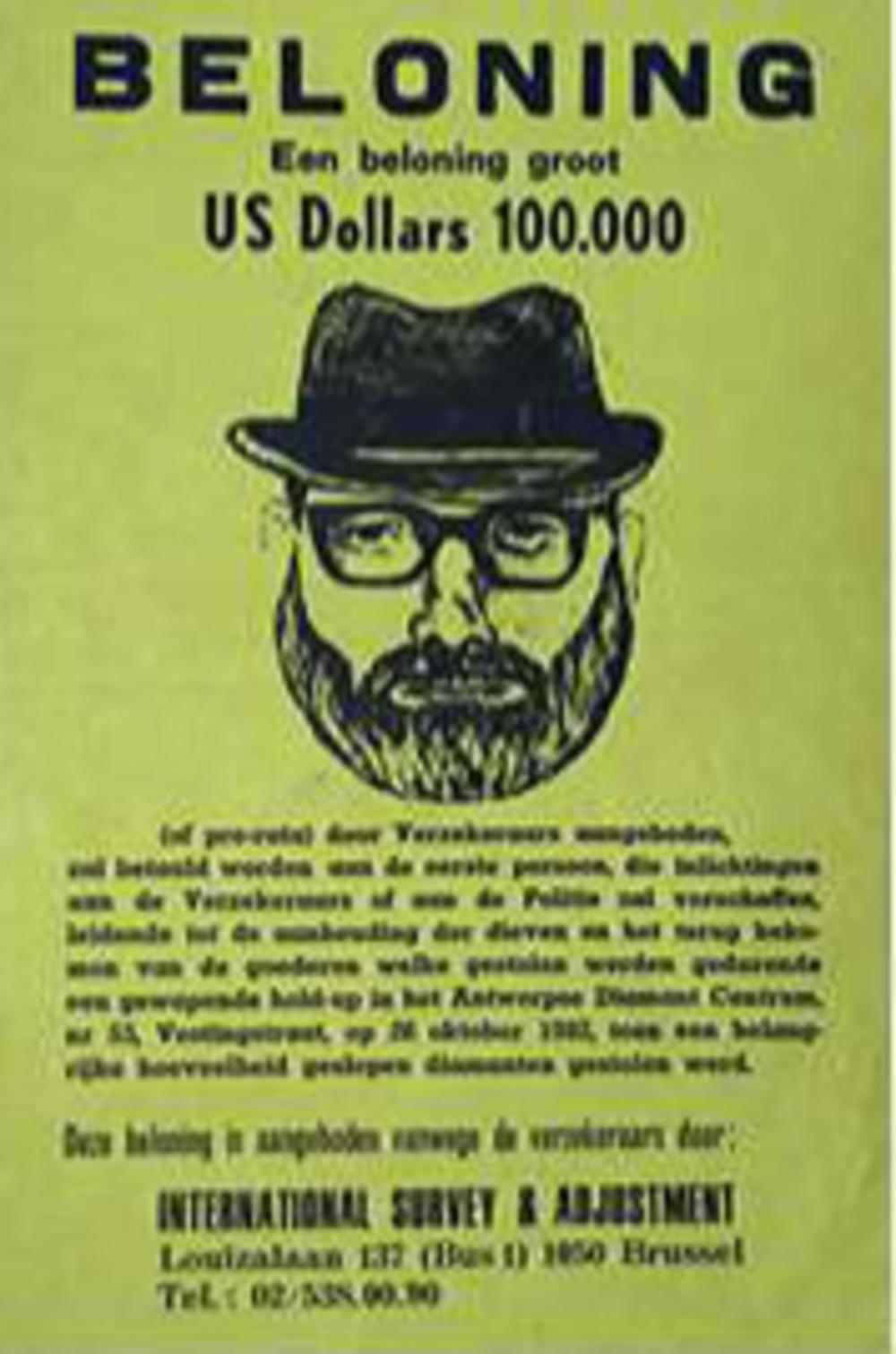 Affiche met opsporingsbericht, 1982.