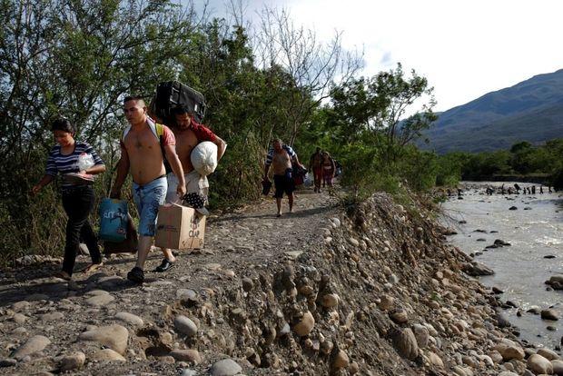 Venezolanen verlaten hun thuisland om toevlucht te zoeken in buurland Colombia, 25 augustus 2018 
